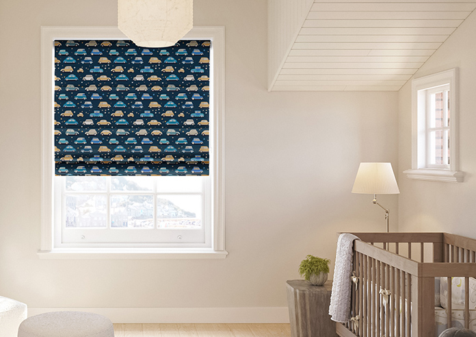 Roadtrip, Navy Blue - Twist&Fit Roman Blind - Image 3